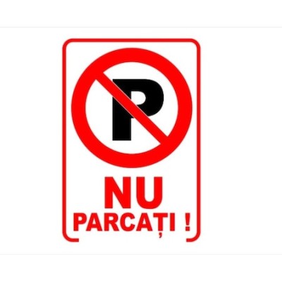 Autocolant PVC &amp;rdquo;NU PARCATI &amp;rdquo; A4 foto
