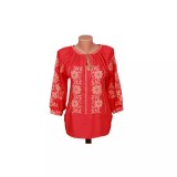 Cumpara ieftin Bluza rosie cu motiv floral auriu - BMG120