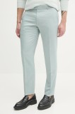 Joop! pantaloni din l&acirc;nă bărbați, culoarea turcoaz, mulata, 30041047