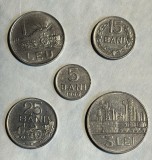 ROMANIA-RSR LOT MONEDE 1966/ 5, 15, 25 BANI si 1 LEU +3 LEI NECIRCULATE/ MONEDELE DIN IMAGINI