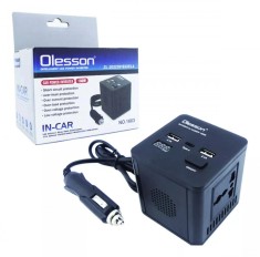 Invertor auto 150W 12/24V Olesson DC la 220V AC cu 2xUSB