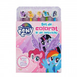 My little pony. Set de colorat si de activitati (5 creioane si 5 radiere)