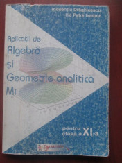 Aplicatii de algebra si geometrie analitica M1 (clasa a XI-a)- Ilie Petre Iambor, Inocentiu Draghicescu foto