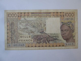 Coasta de Fildeș 1000 Franci/Francs 1987