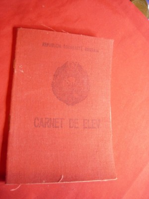 Carnet Elev clasa VIIa 1980 foto