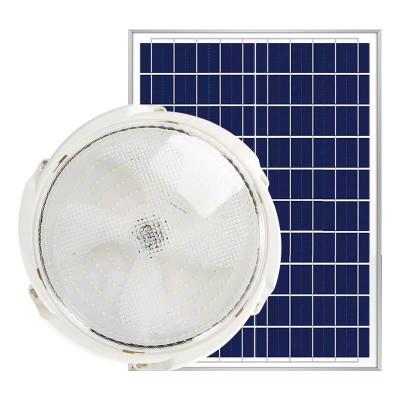 Plafoniera solara Flippy, 100 W, diametru 240 MM, cu telecomanda, alb rece foto