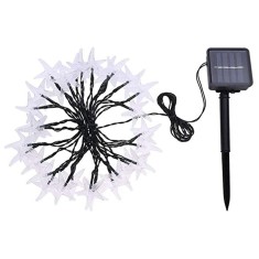 Ghirlanda luminoasa solara cu 30 LED-uri in forma de stea de mare, 8 moduri de iluminare, impermeabil, multicolor