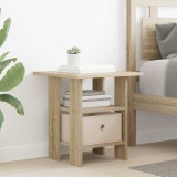 vidaXL Noptieră cu sertar Stejar Sonoma 41 x 40 x 45 cm Lemn compozit 8000424
