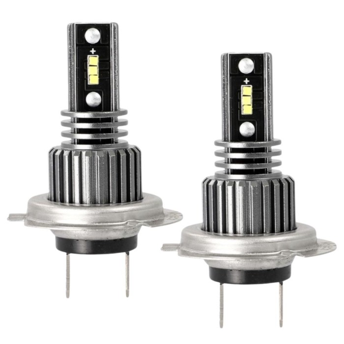 Set 2 becuri auto LED mini H7 PX26D, canbus, 12W/set, 12/24V
