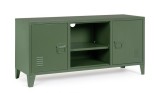 Comoda TV 2 usi otel verde Cambridge 40x120.5x58.5 cm
