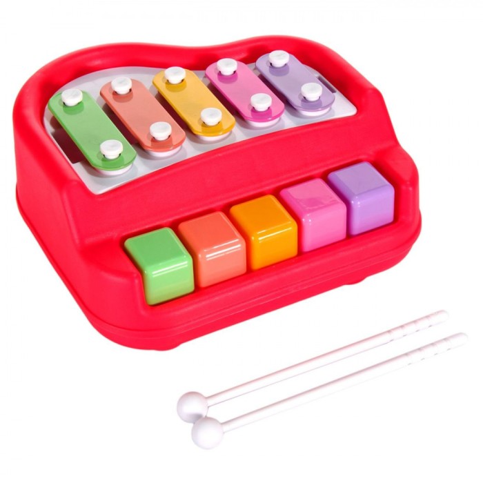 Xilofon Bebelusi, Set 2 Bucăți, Multicolor, 18x20x8cm