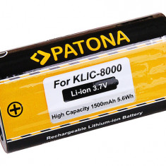 Kodak EasyShare Z612 Z712 IS Z812 IS Z1012 IS KLIC-8000 1500mAh / 3.7V / 4.8Wh Baterie Li-Ion / baterie reîncărcabilă - Patona