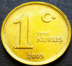 Moneda 1 YENI KURUS - TURCIA, anul 2005 * cod 2417 foto