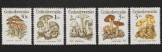 Cehoslovacia 1989 - Ciuperci, serie neuzata foto