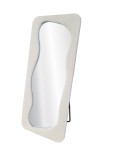 Cumpara ieftin Oglinda pardoseala textil alb buclat 70 x 170 cm