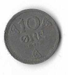 Moneda 10 ore 1942 - Norvegia