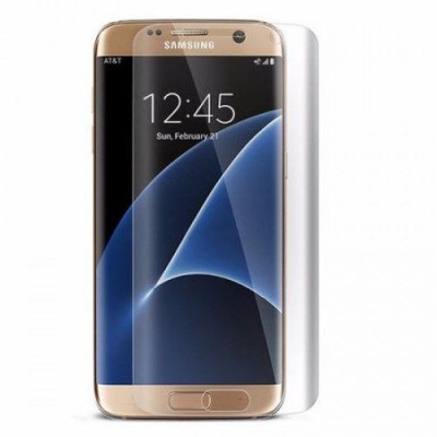 Pachet Husa Samsung Galaxy S6 Edge MyStyle tip oglinda Gold cu folie de protectie gratis foto