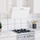 Hota Perete vidaXL, 60 cm, Alb, Oțel &amp; Sticlă Securizată, 297 m&sup3;/h, 3 Viteze, LED