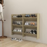 VidaXL Pantofare de perete, 2 buc., stejar sonoma, 60x18x90 cm, PAL