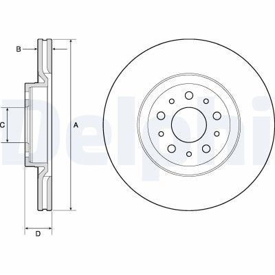 DELPHI BG4797C Disc frana foto