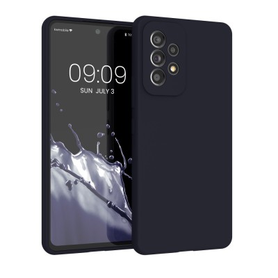 Husa Kwmobile pentru Samsung Galaxy A53 5G, Albastru inchis, Silicon, KWM000015GS069C foto