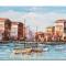Tablou veliere in port pictat manual, 100x60cm ulei pe panza in cutit efect 3D, Magistral