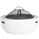 Semineu de exterior pentru terasa si gradina cu grill, MgO, 60x60x42 cm