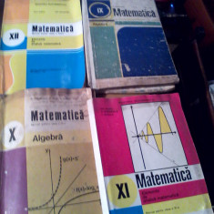 Lot 4 Carti Matematica Clasele 9/10/11/si 12