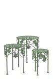 Cumpara ieftin Set 3 suporturi ghivece flori fier verde 20 x 28 cm, 25 x 33 cm, 30 x 38 cm