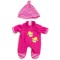 Set pijama si caciulita pentru papusa fetita 21 cm
