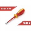 Surubelnita plata izolata 1000V, varf magnetic 0.5 x 3 mm, lungime 75 mm