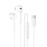 Handsfree USB-C Borofone BM100 Fuente, Alb