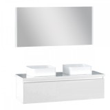 Cumpara ieftin Mobilier complet de baie Elois White 120 cu 1 sertar
