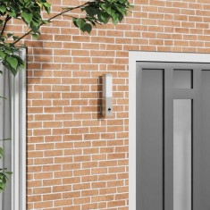 vidaXL Aplică de perete pentru exterior Argintiu 10.5 x 6 x 35 cm 4005961