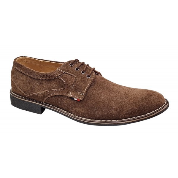 Pantofi barbati casual din piele naturala intoarsa - Marimea 39 Maro - GKR7XM
