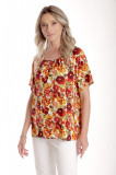 Bluza Dama, Ampla cu Imprimeu Floral - Panselute - M