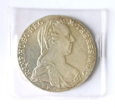 AUSTRIA THALER MARIA THEREZIA 1980 SF ARGINT AUNC UNC IN BLISTER (CITITI DESCRIEREA) foto