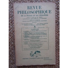 Revue philosophique de la France et de l&#039;&eacute;tranger NR 7-9 1953
