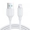 Cablu Date si Incarcare USB-A - Lightning Joyroom S-A9, 18W, 1m, Alb