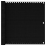 Cumpara ieftin Paravan de balcon, negru, 90x500 cm, HDPE
