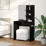 VidaXL Măsuță de toaletă cu oglindă, stejar negru, 74.5x40x141 cm