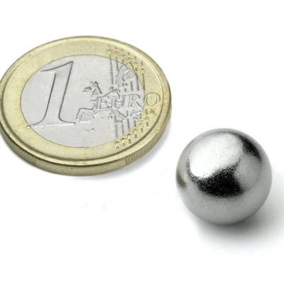 Magnet neodim sfera &amp;Oslash;12,7 mm, putere 2,4 kg, N42 foto