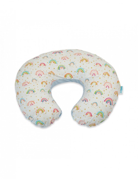 Perna pentru alaptare 2 in 1 cu husa detasabila, curcubeu multicolor