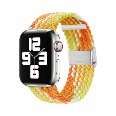 Curea Apple Watch Braided Loop Bright Orange 41 40 38mm foto