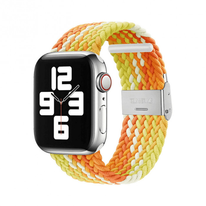 Curea Apple Watch Braided Loop Bright Orange 41 40 38mm