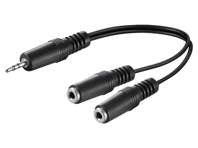Cablu Audio 3.5mm 2x Soclu la Mufă 0.2m