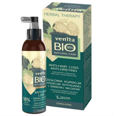 Bio-tratament impotriva caderii parului si a incaruntirii Venita Bio, 200 ml, 98% Natural foto