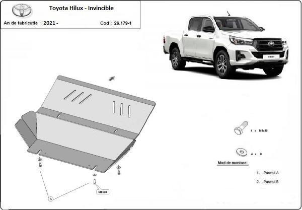 Scut metalic radiator Toyota Hilux Invincible 2021-prezent