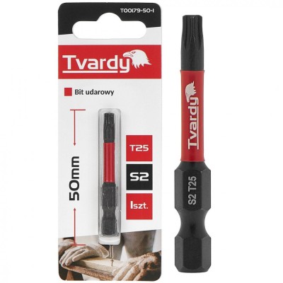 Bit de impact T25, 50 mm S2, Tvardy T00179-50-1 foto