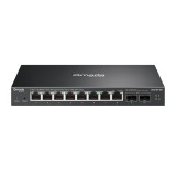 Omada 8-Port 2.5GBASE-T Easy Managed Switch with 2 10GE SFP+ Slots PORT: 8 2.5G RJ45 Ports 2 10G SFP+ Slots SPEC: Desktop Steel Case and Fanless FEATU